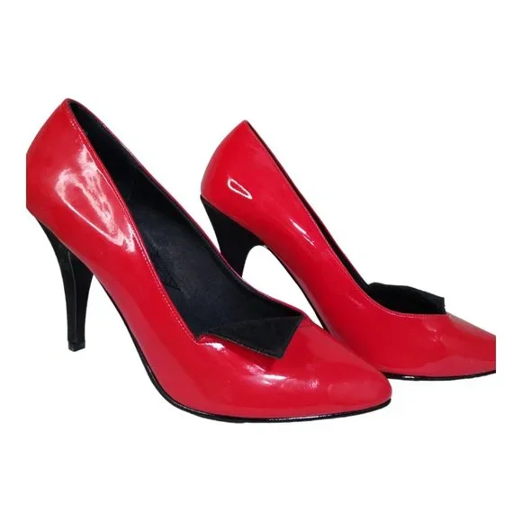 Candie's Shoes Vintage Candies Womens Red And Black Patent